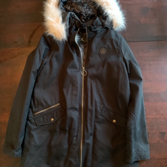 NWT Volcom Women’s Small Pow Now Jacket black faux fur - Picture 7 of 8